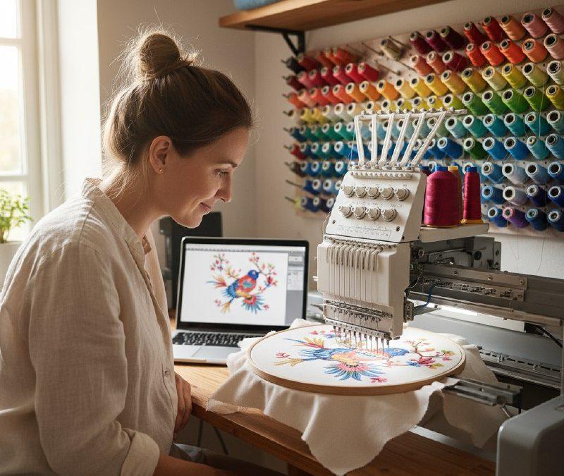 Бизнес по машинной вышивке открытый на средства социального контракта