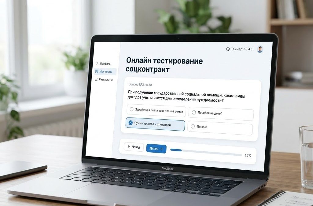 Онлайн тестирование соцконтракт