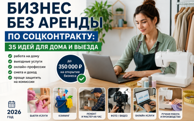 Бизнес без аренды по соцконтракту: 35 идей для дома и выезда в 2026 году