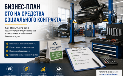 Как открыть СТО по социальному контракту в 2026 году: бизнес-план, оборудование, смета и автоуслуги