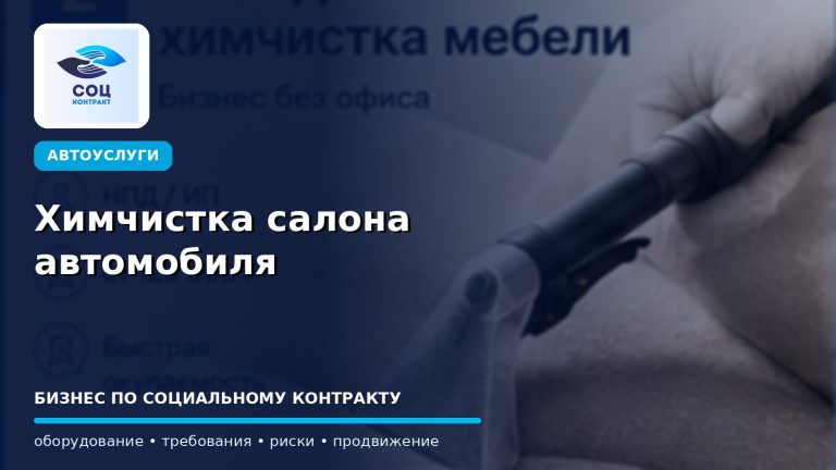 Химчистка салона автомобиля как бизнес по социальному контракту
