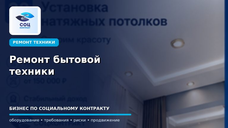 Ремонт бытовой техники как бизнес по социальному контракту