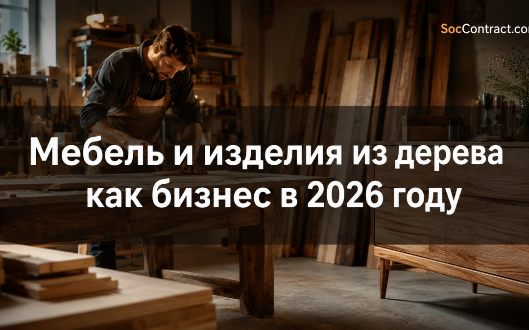 Мебель и изделия из дерева как бизнес в 2026 году: производство, оборудование, прибыль и соцконтракт