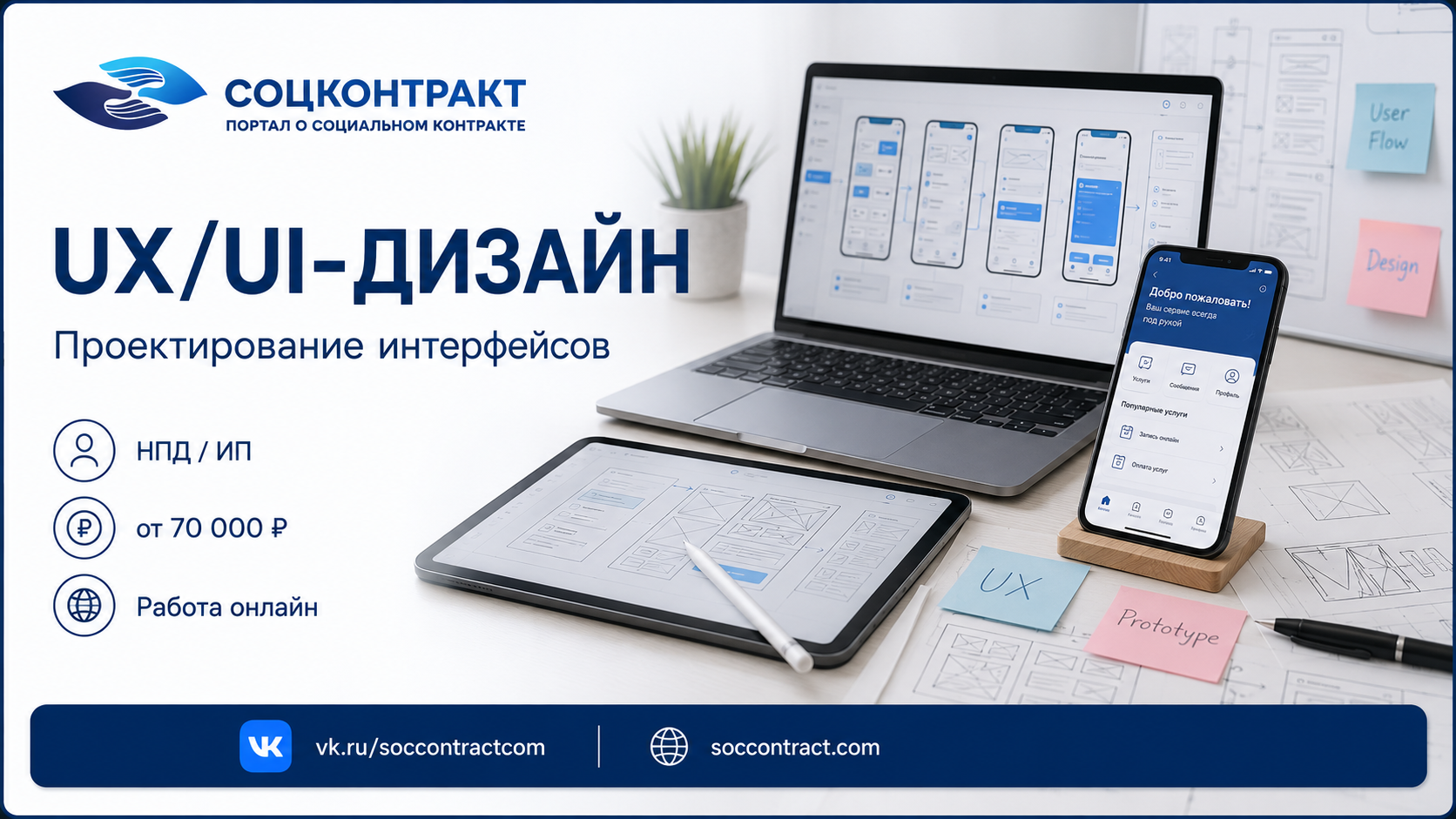 UX/UI-дизайн как бизнес по социальному контракту