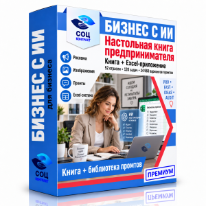 Комплект «Бизнес с ИИ»: настольная книга предпринимателя + Excel-библиотека промтов