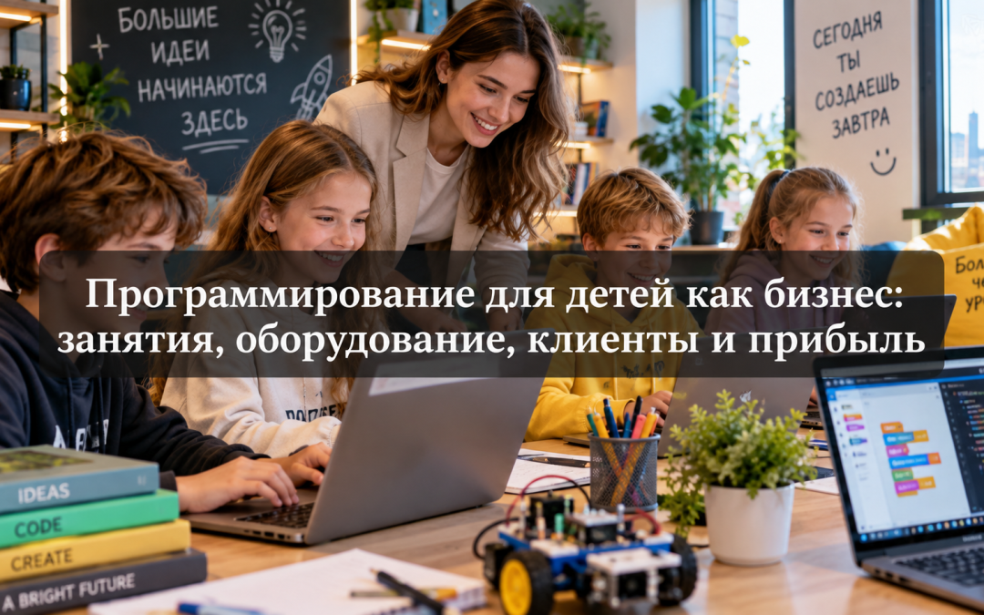 Программирование для детей как бизнес: занятия, оборудование, клиенты и прибыль