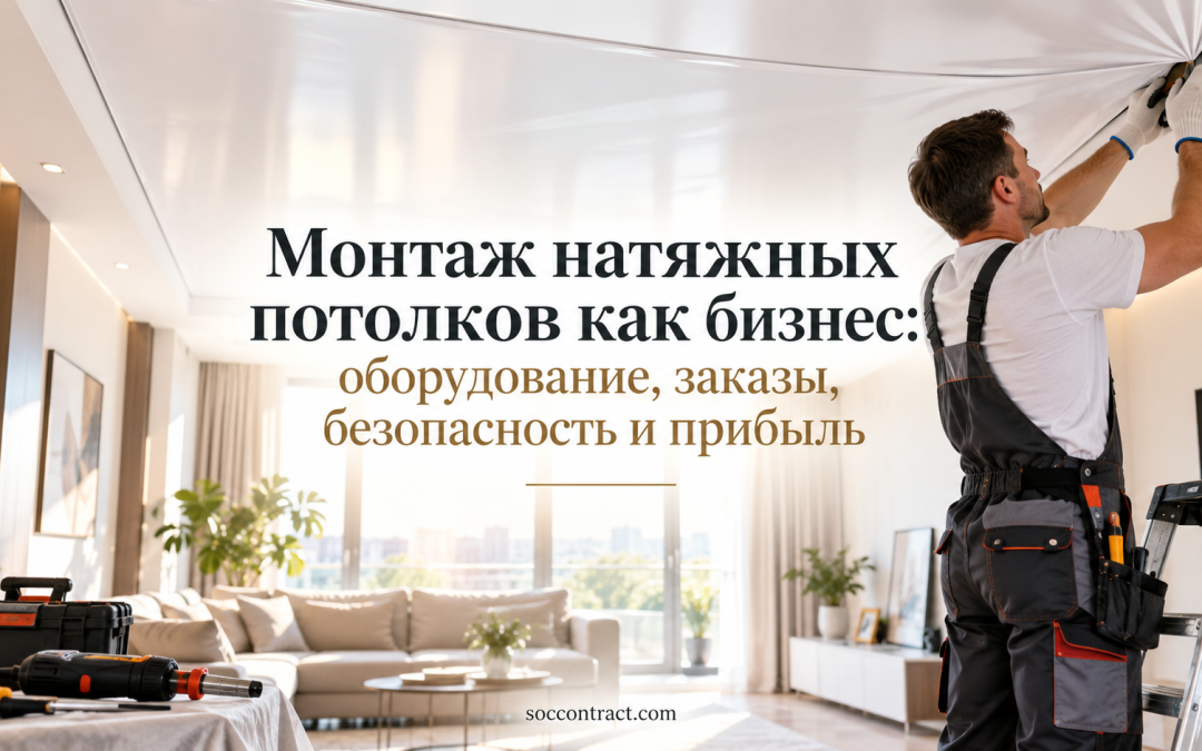 Монтаж натяжных потолков как бизнес