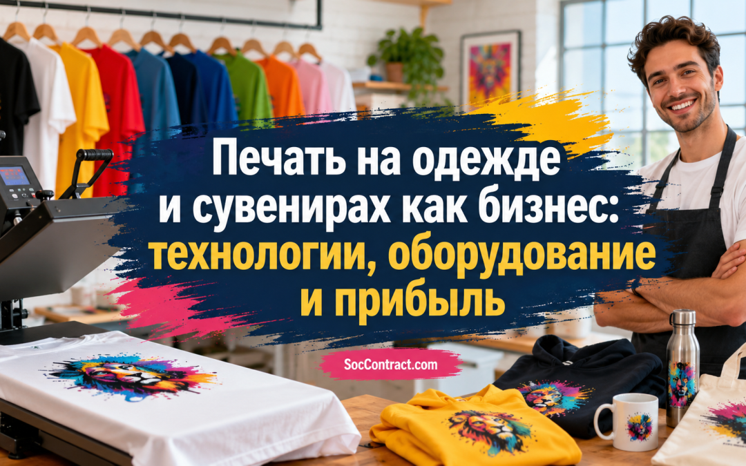 Печать на одежде и сувенирах как бизнес
