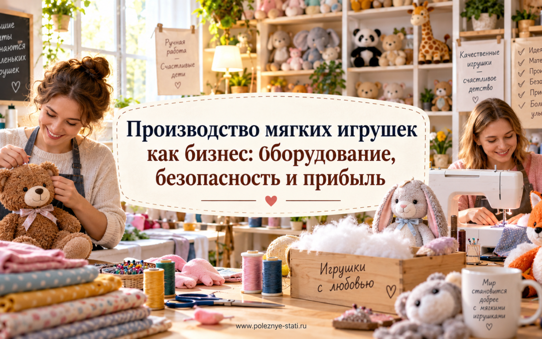 Производство мягких игрушек как бизнес: оборудование, безопасность и прибыль