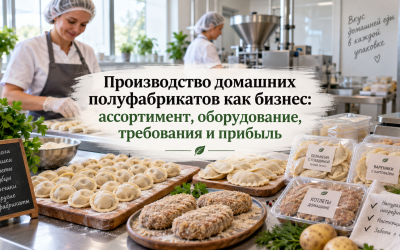 Производство домашних полуфабрикатов как бизнес: ассортимент, оборудование, требования и прибыль