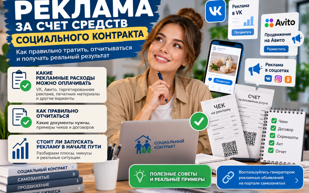 Реклама по социальному контракту: VK, Авито и отчетность