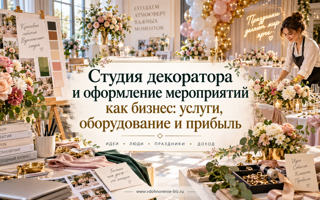 Студия декоратора и оформление мероприятий как бизнес